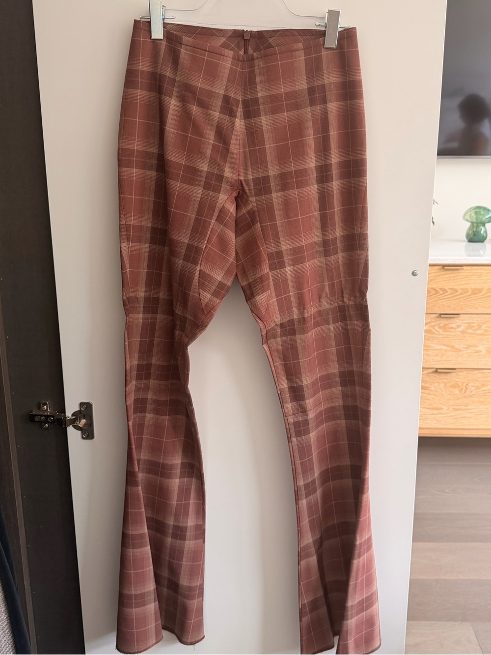 KNWLS Plaid flared Women’s Trousers